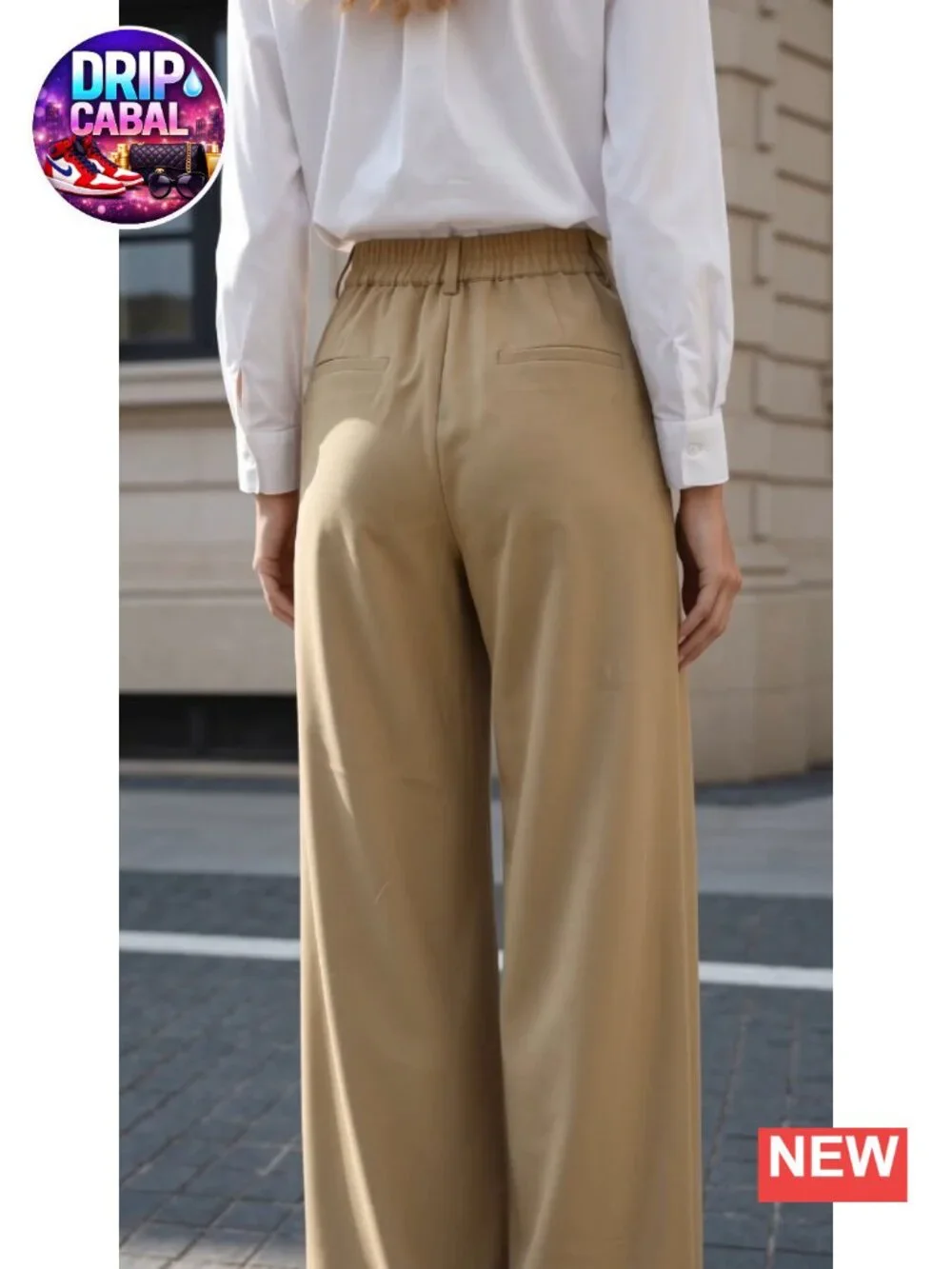 High Waisted Wide Leg Pleated Trousers with Pockets, Business Casual Pants,